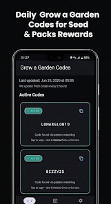 Codes for grow a garden screenshot 1